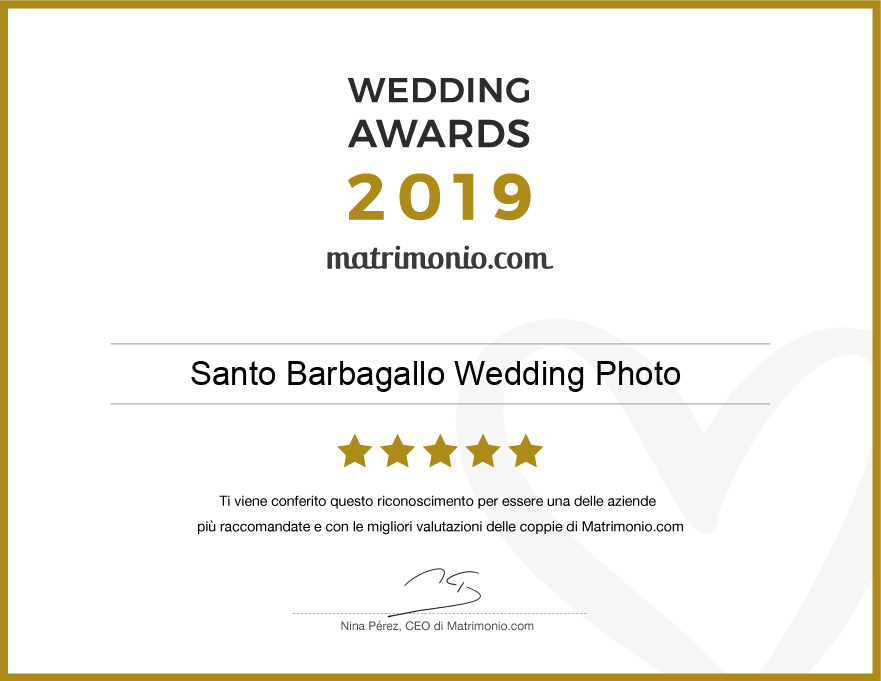 Siamo i vincitori del Wedding Awards 2019 di matrimonio.com